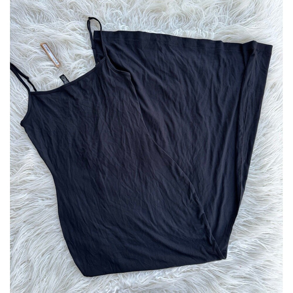Skims Soft Lounge Long Slip Dress Onyx Size Large